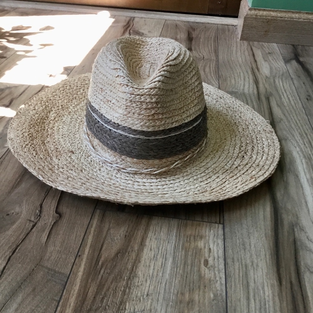 Zara Rafia Hat Contrasting Band Braid Detail